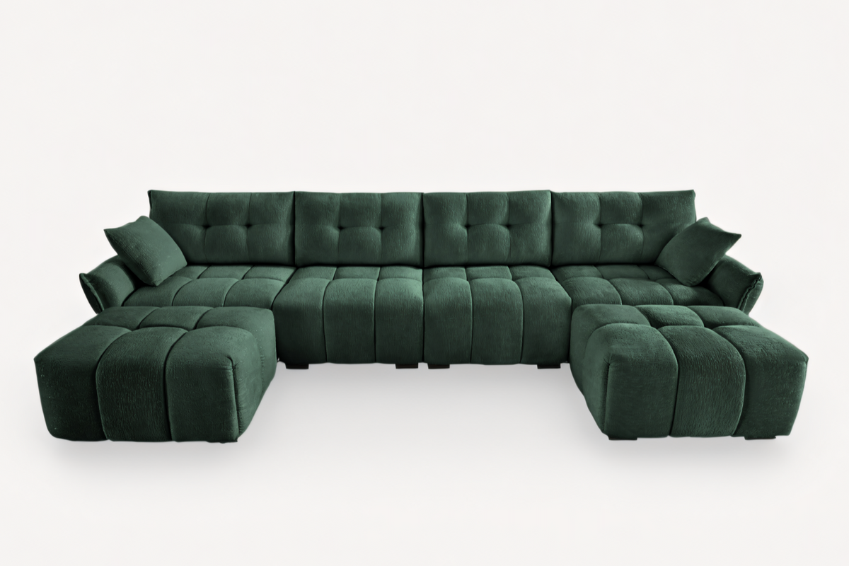 CHARLOTTE 141&quot; 4 Seater Sofa 2 Ottoman