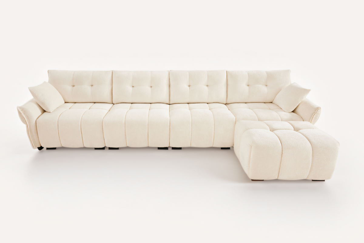 CHARLOTTE 141&quot; 4 Seater Sofa 1 Ottoman