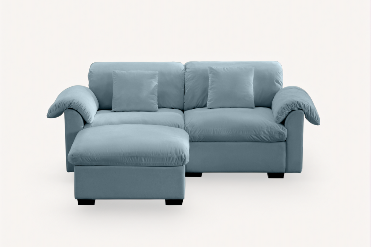 Parris 84&quot; Sofa 2 Seater With 1 Ottoman