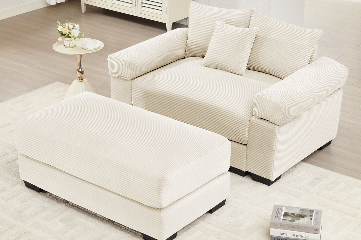 DESEO 54&quot; Sofa Chair with 1 Ottoman
