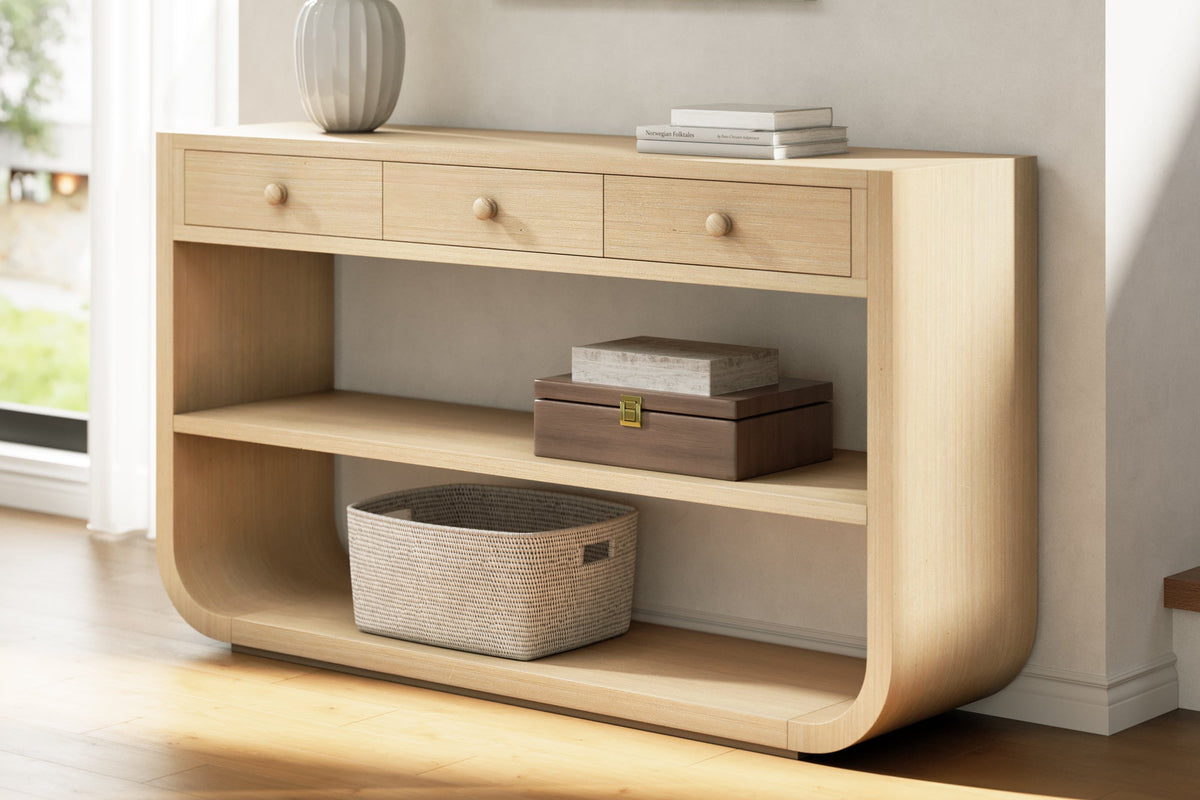 HYLOR Console Table With Shelf