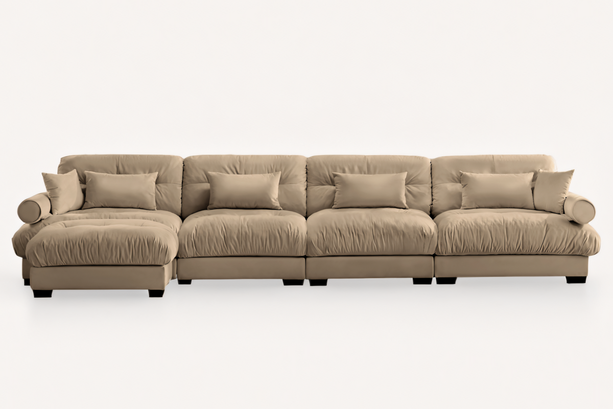 CLOUDIES 173&quot; 4 Seater Sofa with 1 Ottoman