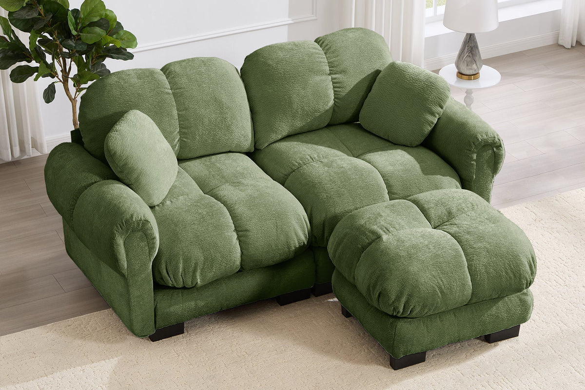 PRINCE 76" Loveseat With 1 Ottoman