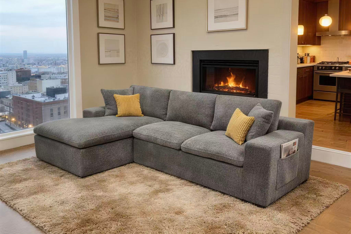 TREVON 106" 3-Seater Chaise Sofa