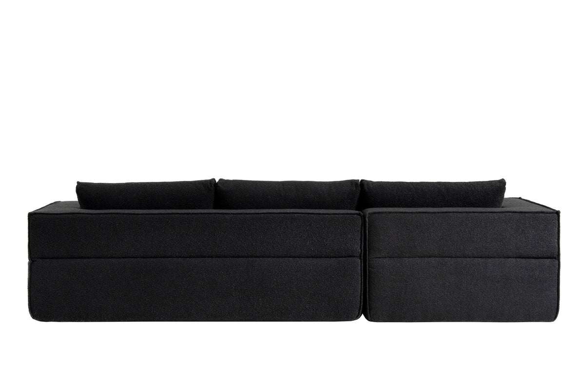 NOUVA 112&quot; Boucle Sectional + Complimentary Side Table