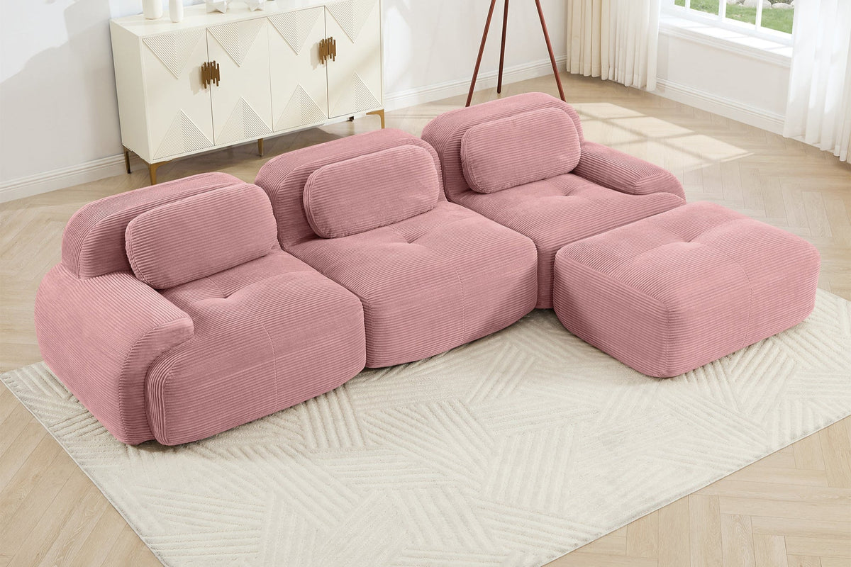 MIA 117&#39;&#39; 3-Seater Sofa with 1 Ottoman