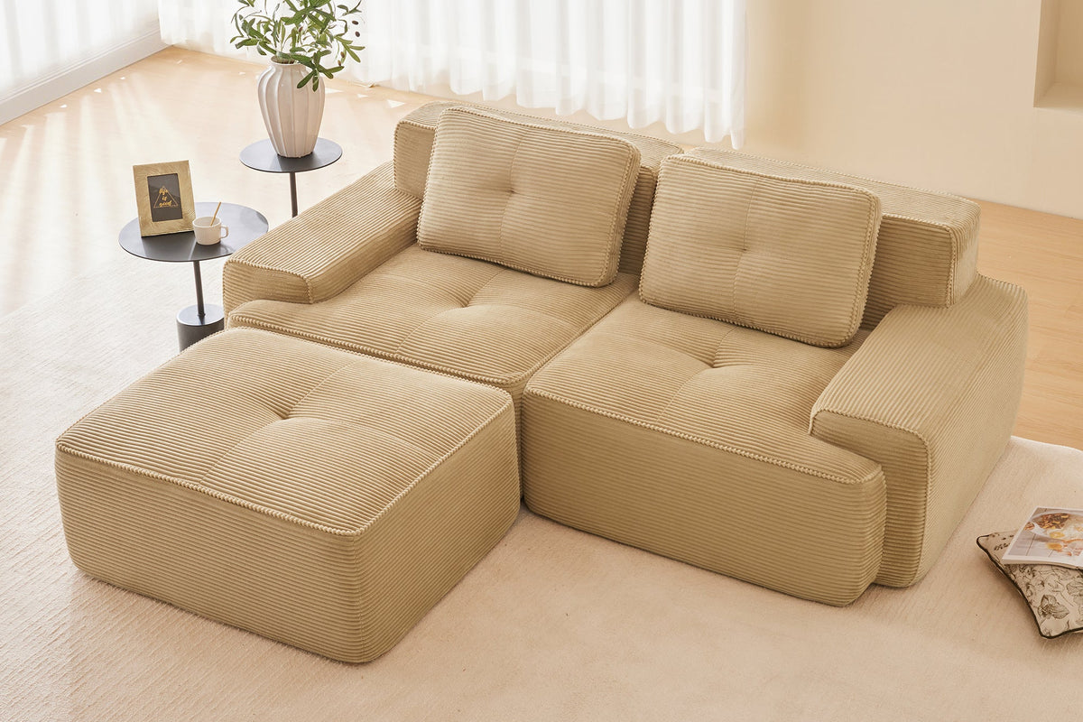 CORDELIA 82" Loveseat with 1 Ottoman