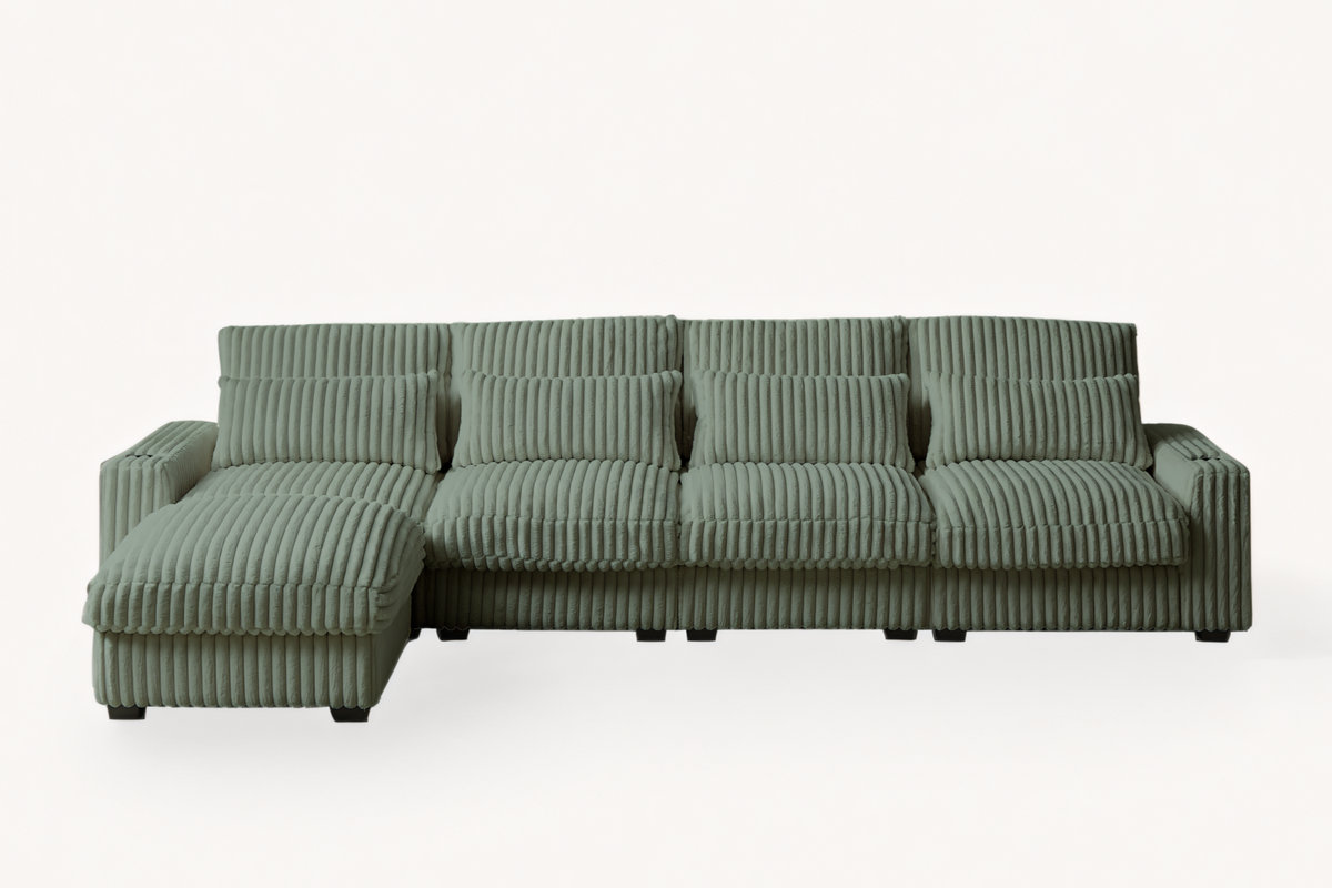 SERENO 126&quot; 4-Seater Sofa with 1 Ottoman
