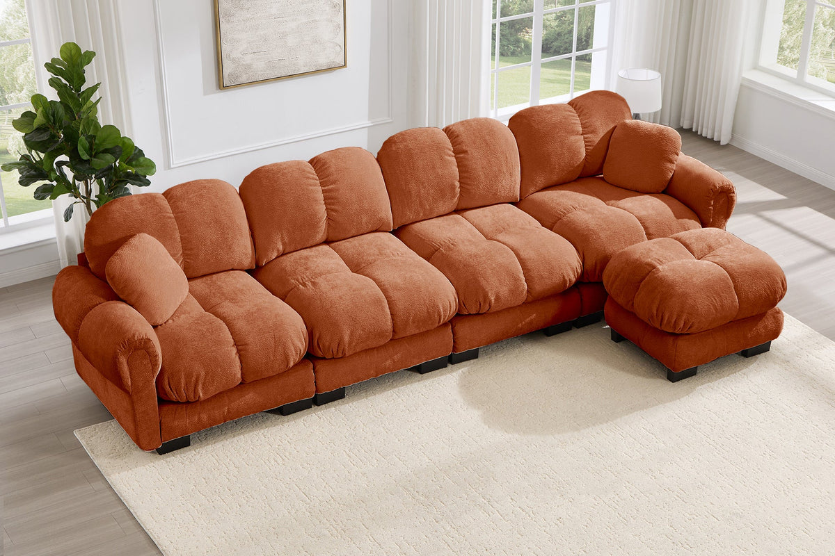 PRINCE 131" 4-Seater Sofa With 1 Ottoman