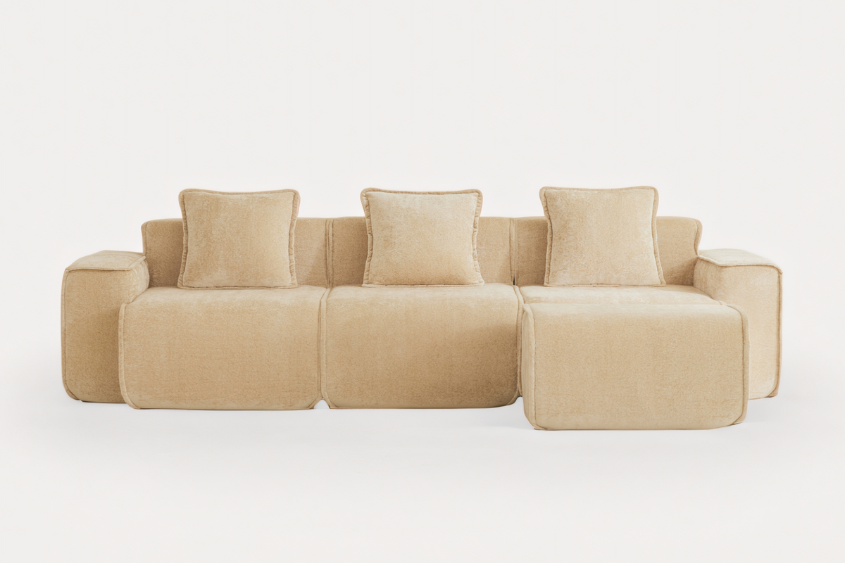 HARRISON 108" 3-Seater Sofa with 1 Ottoman