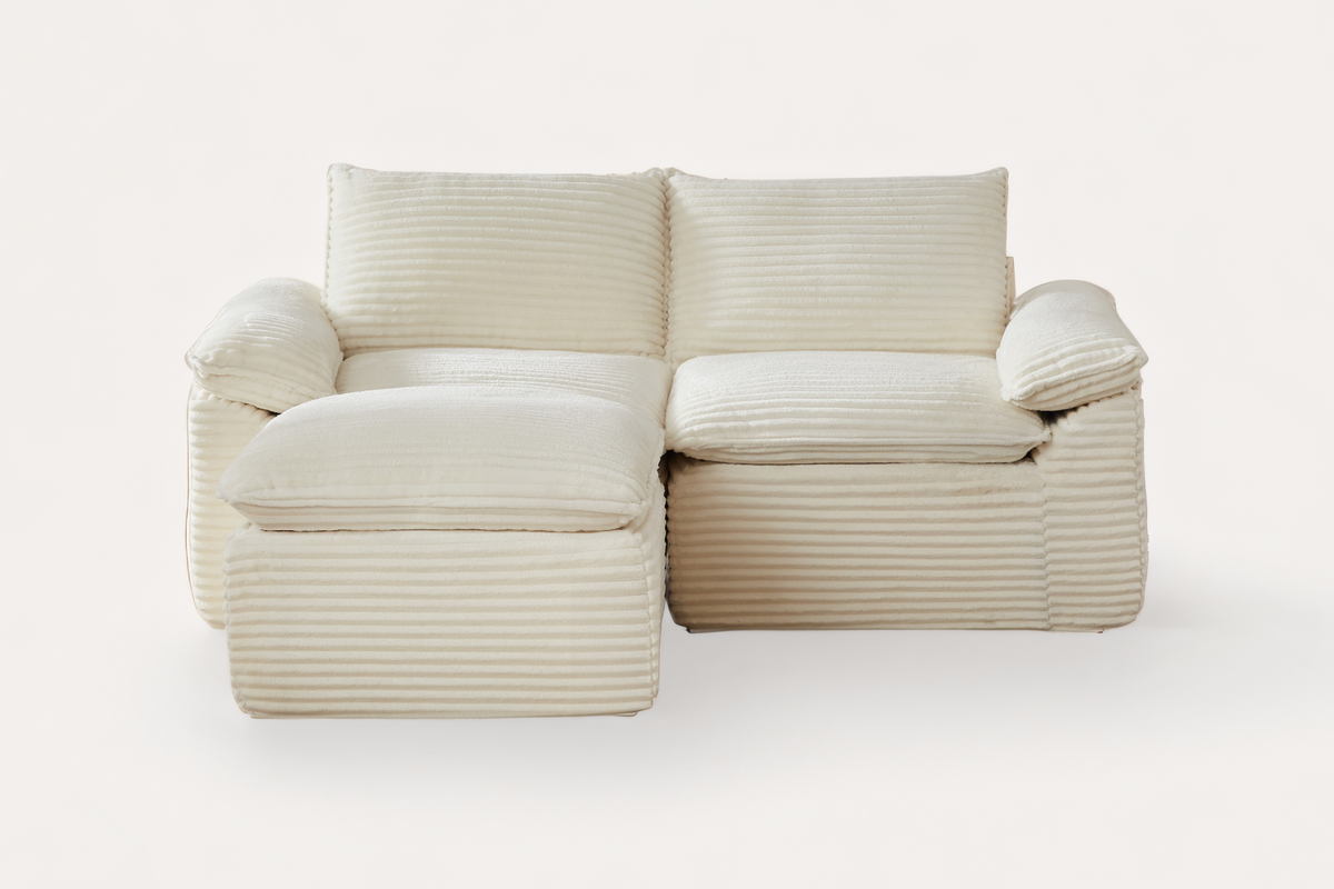 VELLO 80" Loveseat with 1 Ottoman