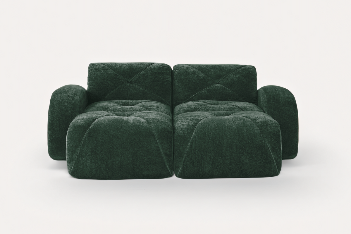 MYLO 80" Loveseat with 2 Ottomans
