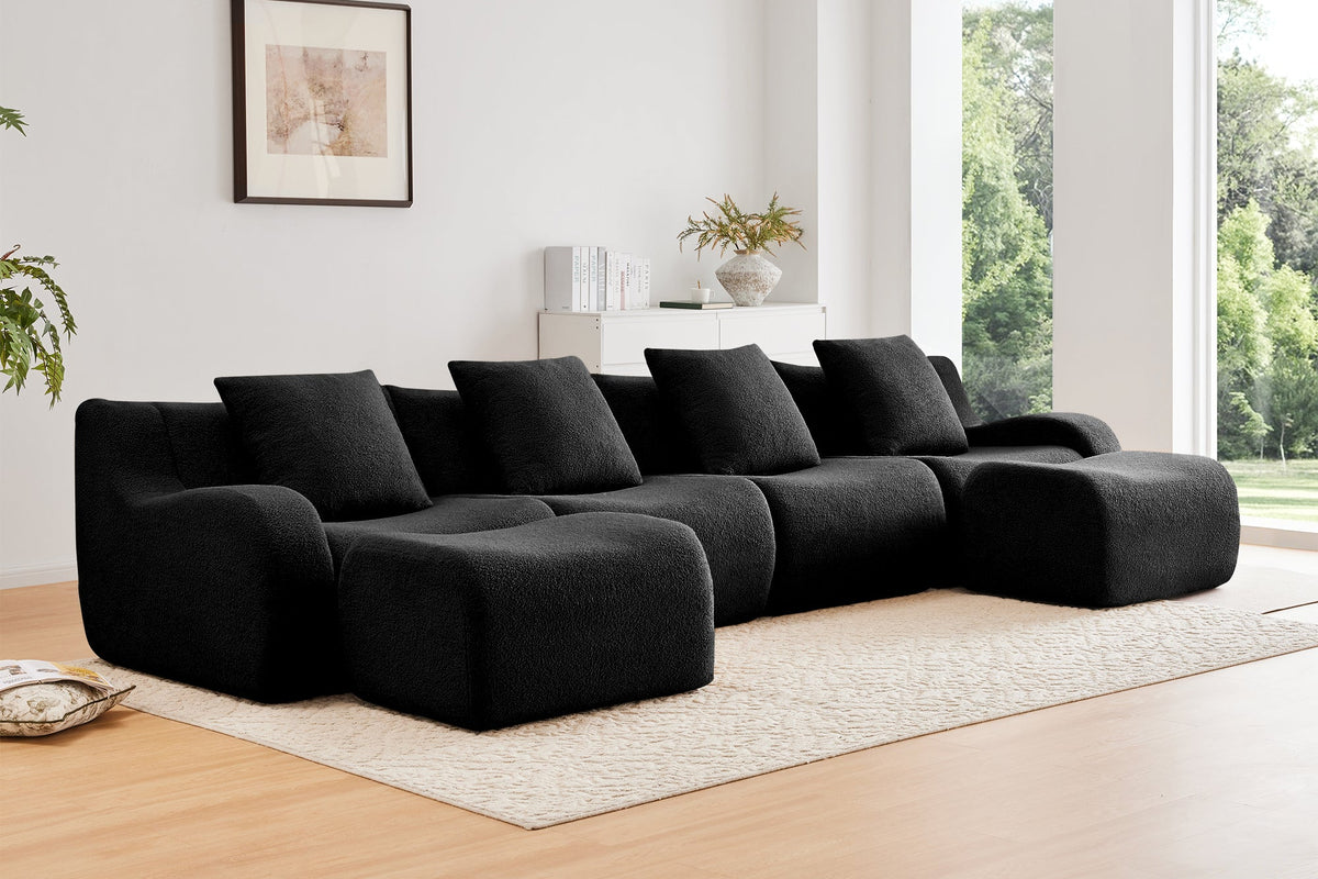 ROMA 148" 4-Seater Sofa with 2 Ottomans