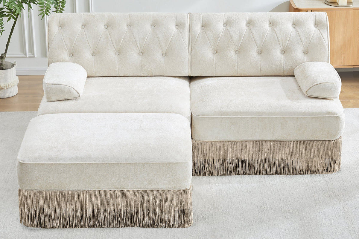 ELIZA 76" Loveseat Sofa With 1 Ottoman