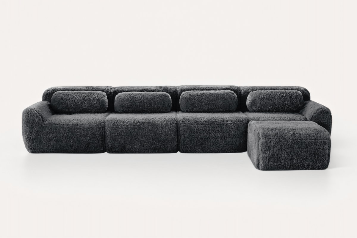 MELLOW 149" 4-Seater Sofa with 1 Ottoman