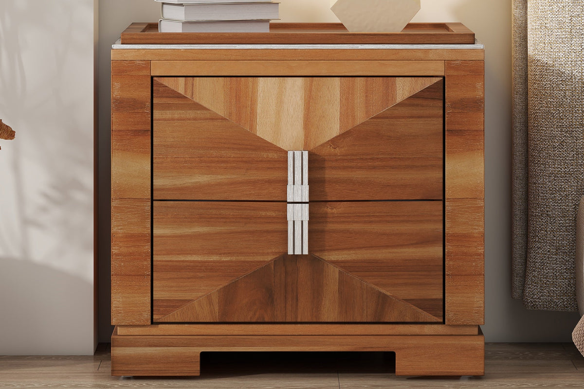 MIRON 2 Drawers Nightstand