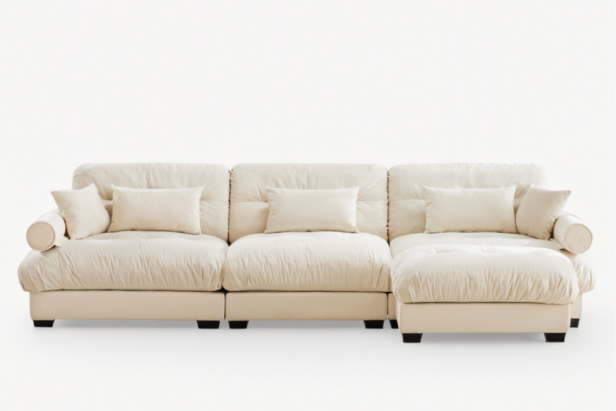 CLOUDIES 134&quot; 3 Seater Sofa with 1 Ottoman