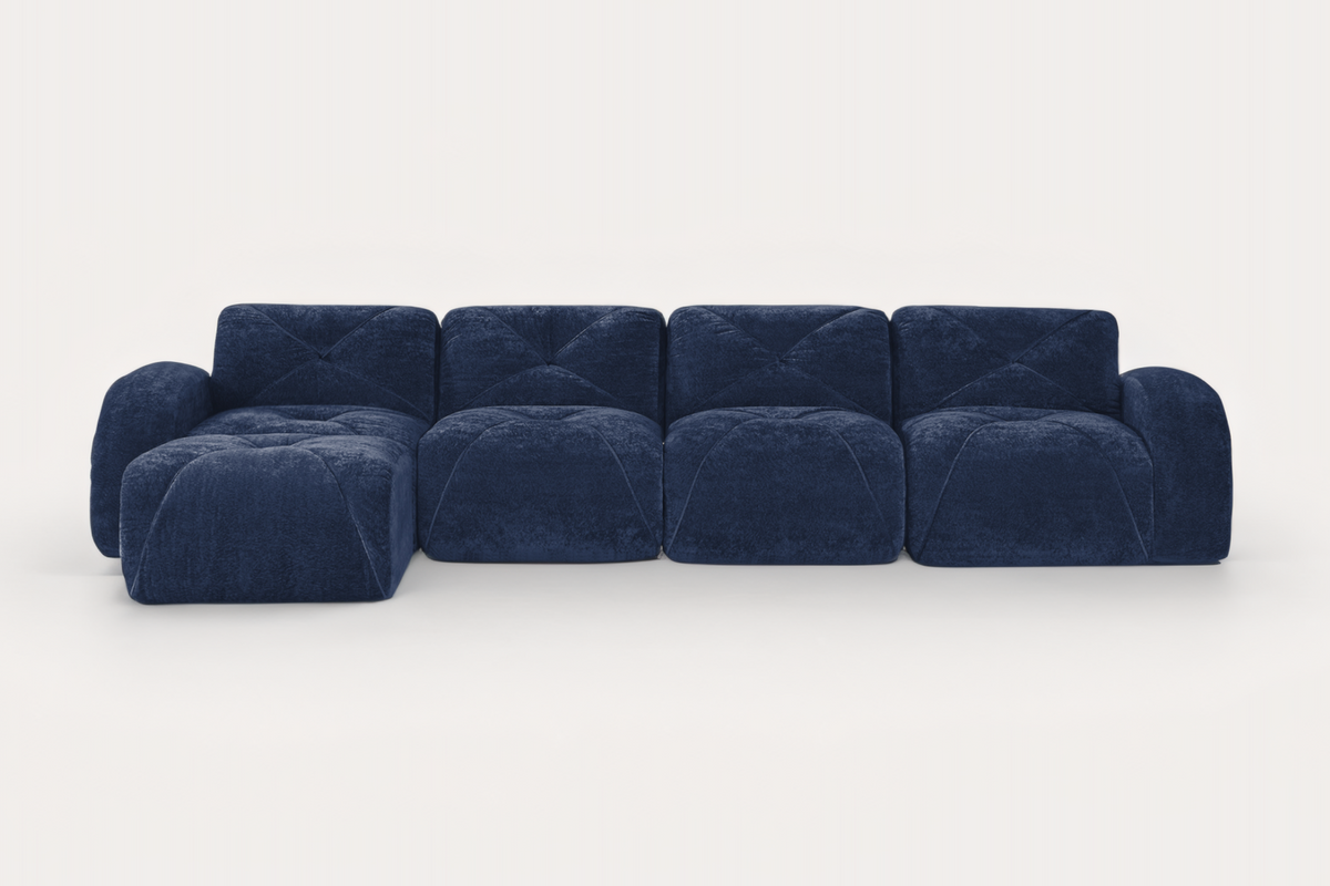 MYLO 140" 4-Seater Sofa with 1 Ottoman