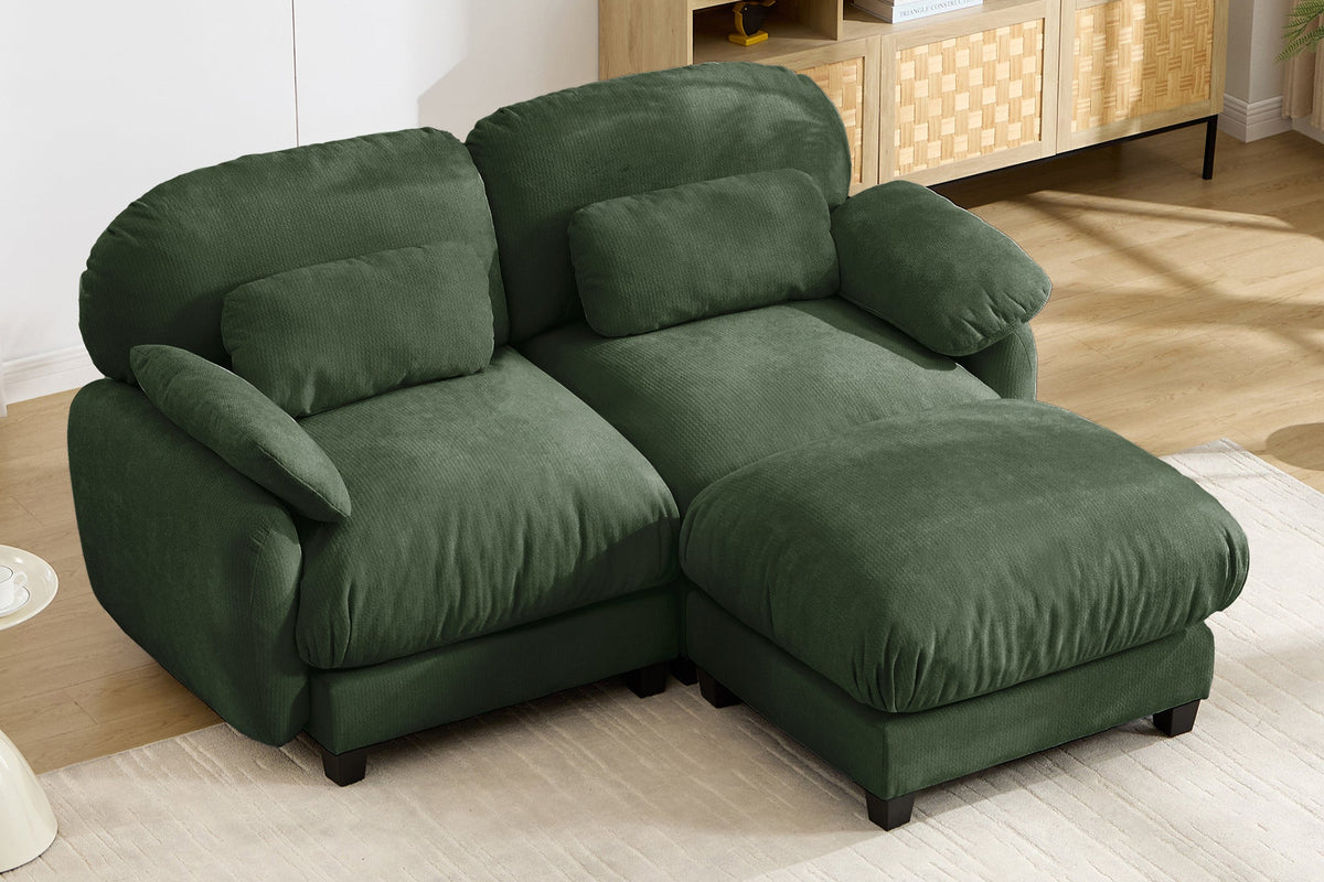 UNIONN 72" Loveseat With 1 Ottoman