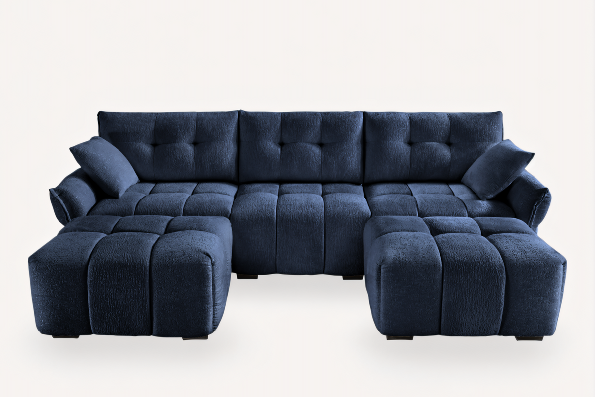 CHARLOTTE 110&quot; 3 Seater Sofa with 2 Ottoman