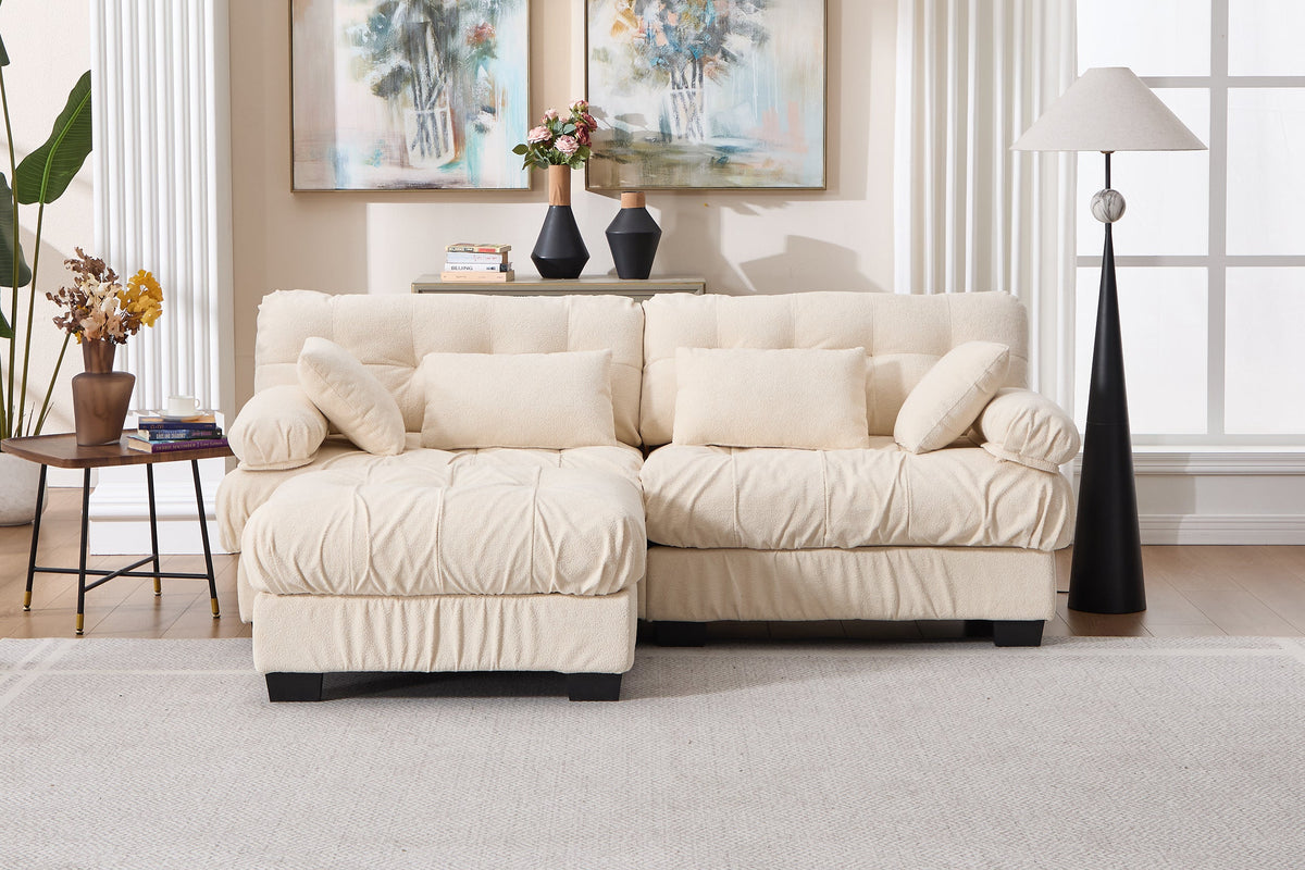 FELZARO 88" Loveseat Sofa with 1 Ottoman