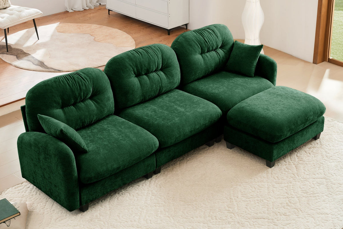 NUVIA 107&quot; 3 Seater Sofa with 1 Ottoman