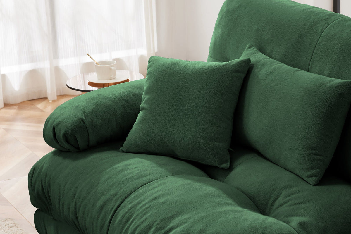 CLOUDIES 94&quot; Loveseat with 2 Ottomans