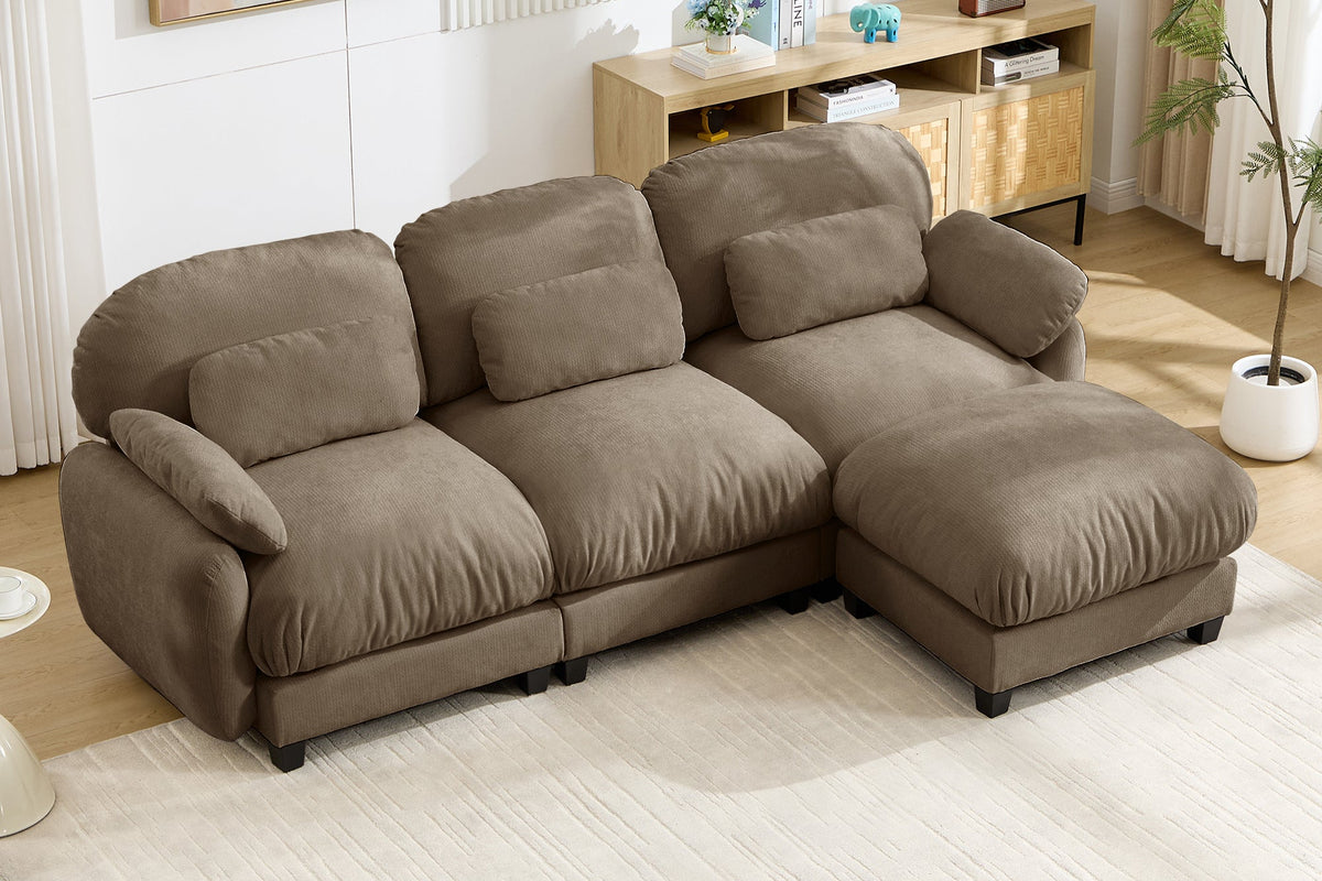 UNIONN 104" 3-Seater Sofa With 1 Ottoman