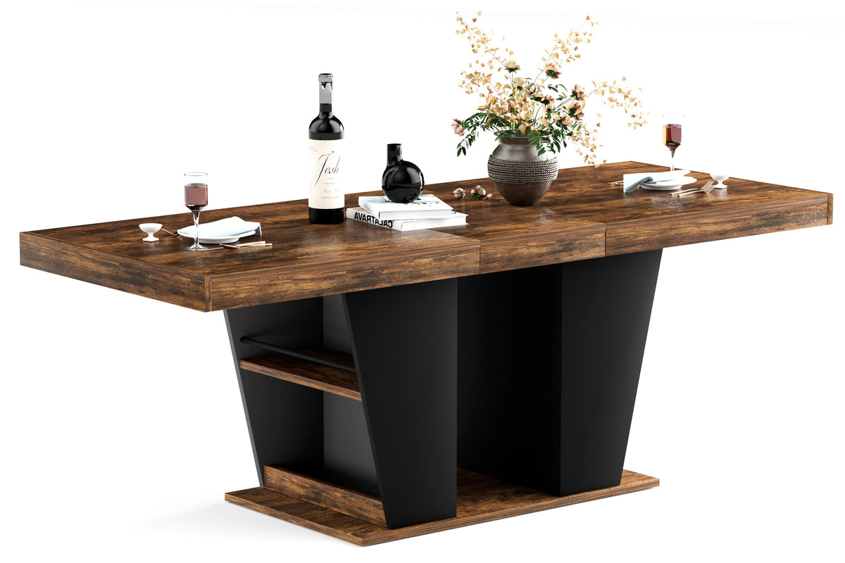 OAKLEY 63"-78" Extendable Round Dining Table