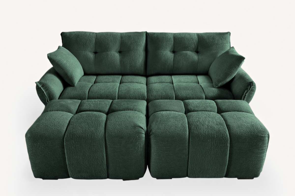 CHARLOTTE 78&quot; 2 Seater Sofa With 2 Ottoman