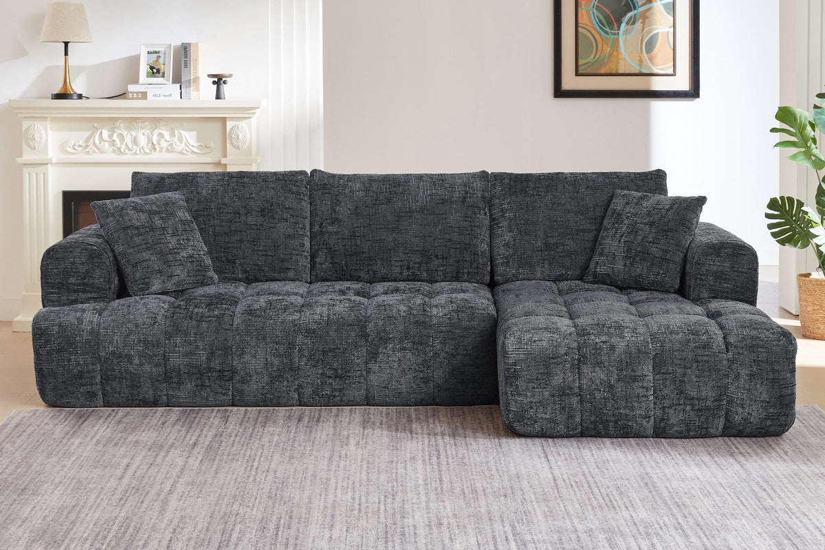 ELARA 108" Chenille Right Chaise Sofa