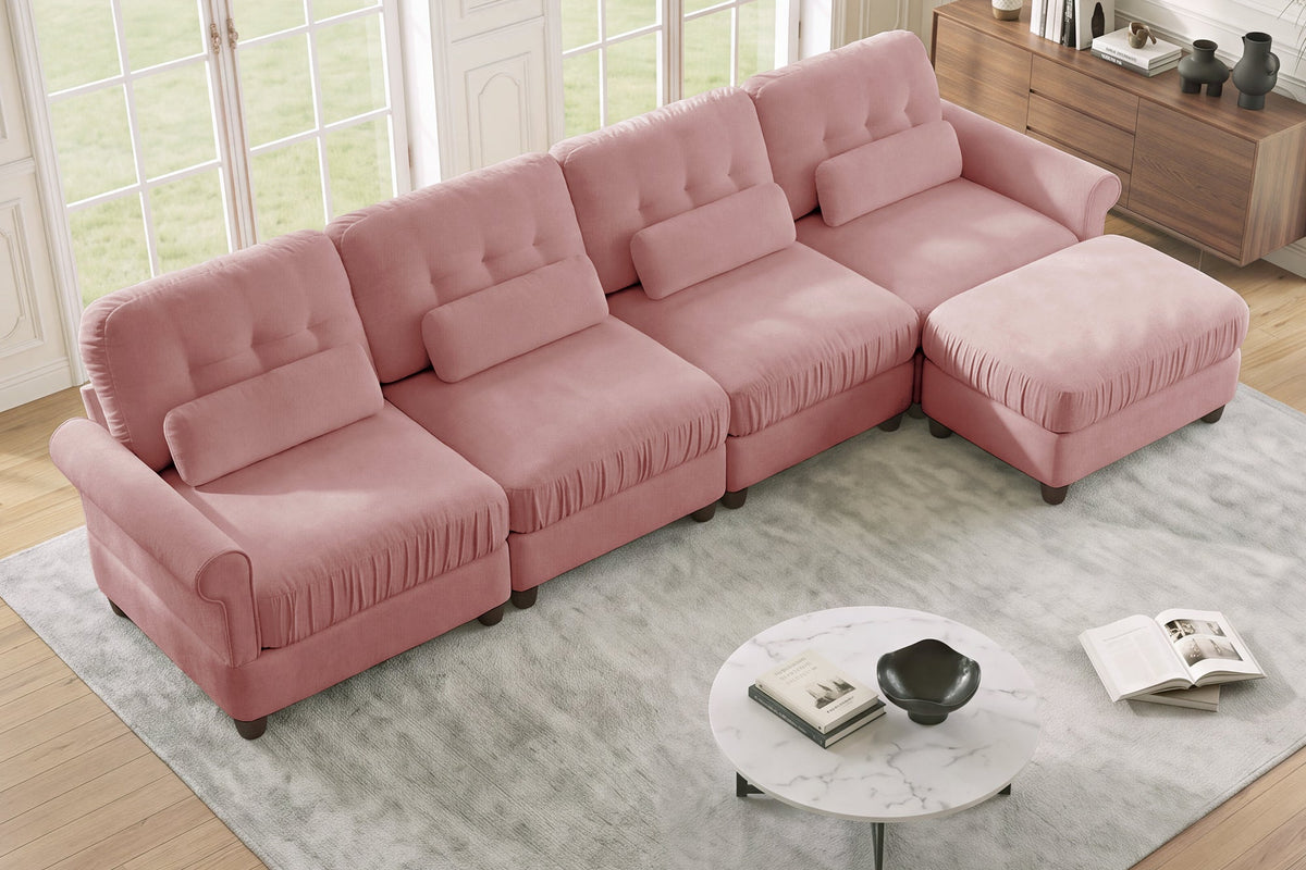 MELBOURNE 126" 4-Seater Sofa with 1 Ottoman