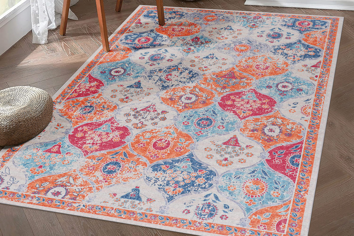 MAVAL 120"x96" Washable Area Rug