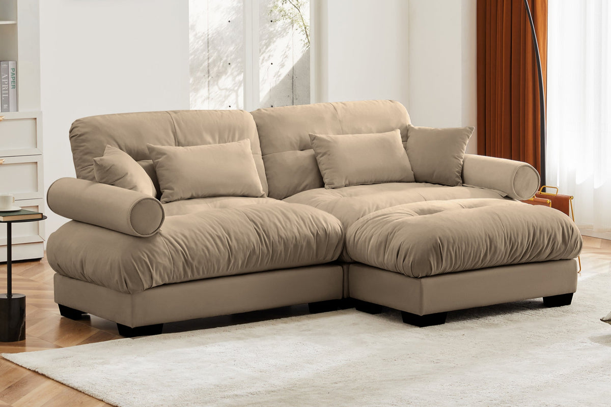 CLOUDIES 94&quot; Loveseat with 1 Ottoman