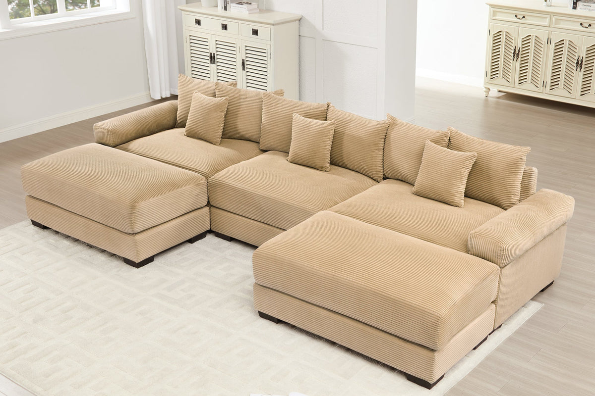 DESEO 130&quot; 3-Seater With 2 Ottoman