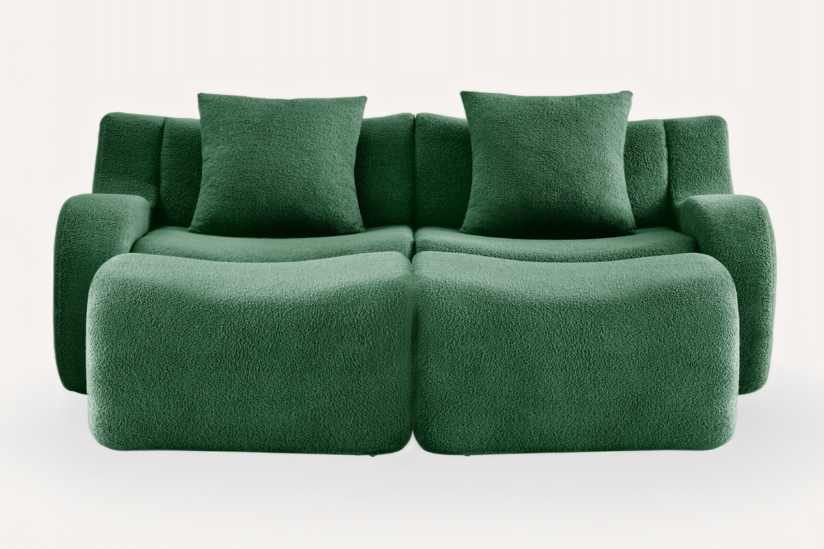 ROMA 82.7" Loveseat with 2 Ottomans