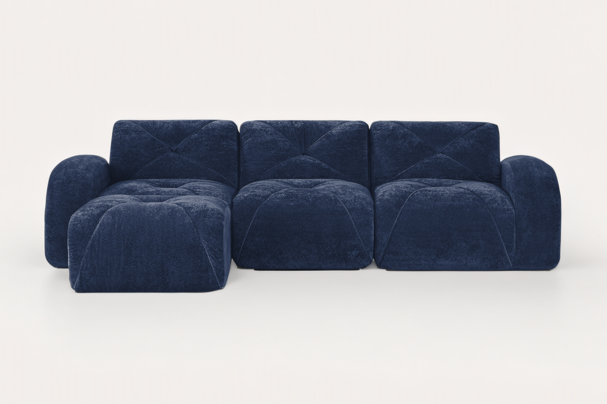 MYLO 110" 3-Seater Sofa with 1 Ottoman