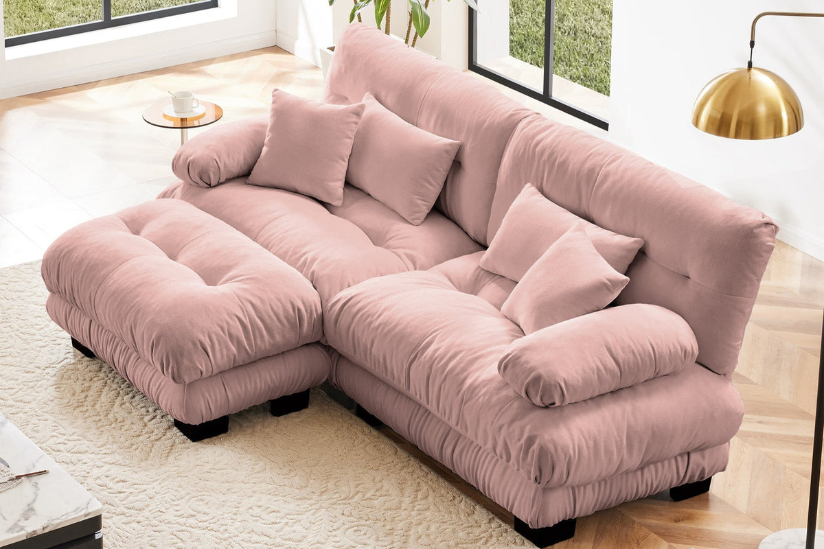 CLOUDIES 94&quot; Loveseat with 1 Ottoman