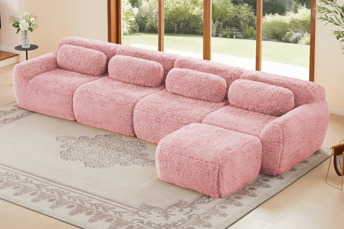MELLOW 149" 4-Seater Sofa with 1 Ottoman