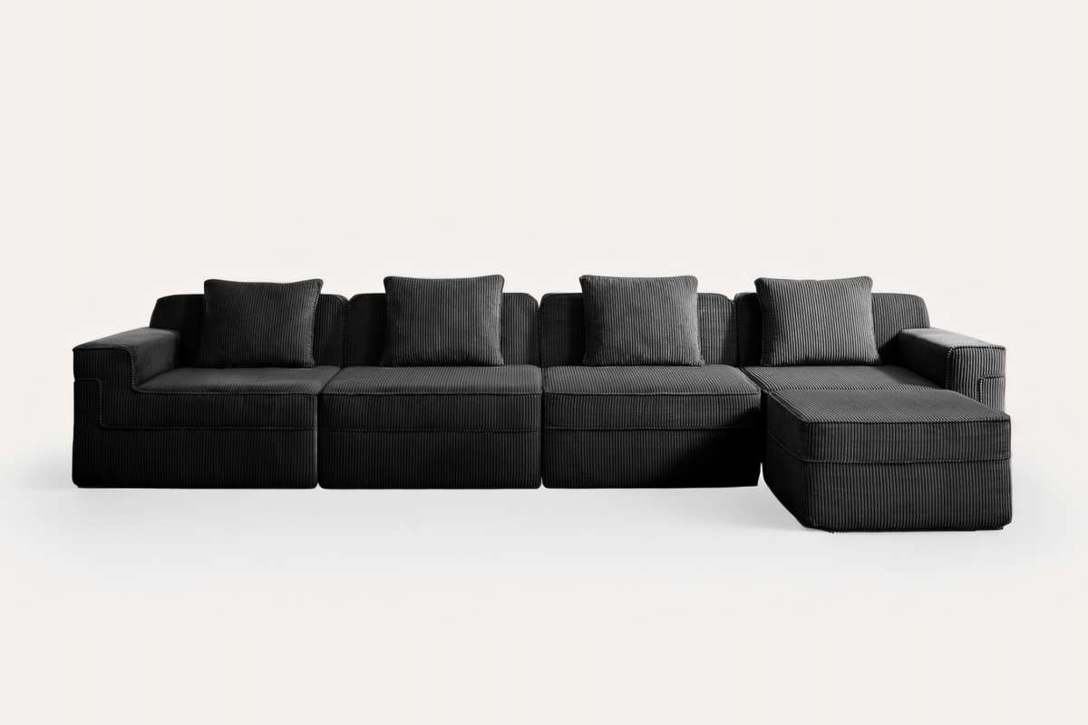 MARTHA 153" 4-Seater Sofa with 1 Ottoman