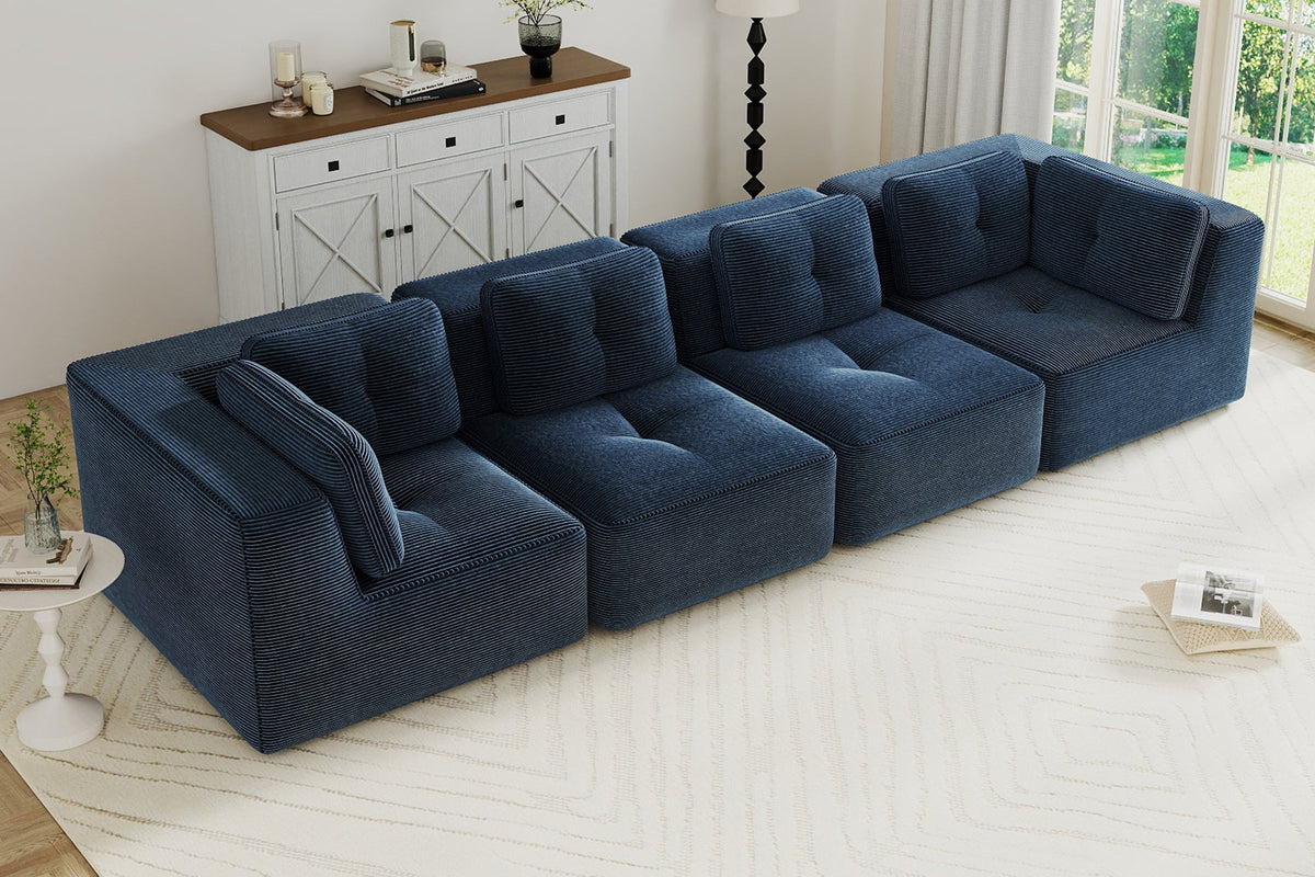 CORDELIA 151" 4-Seater High Armrest Sofa