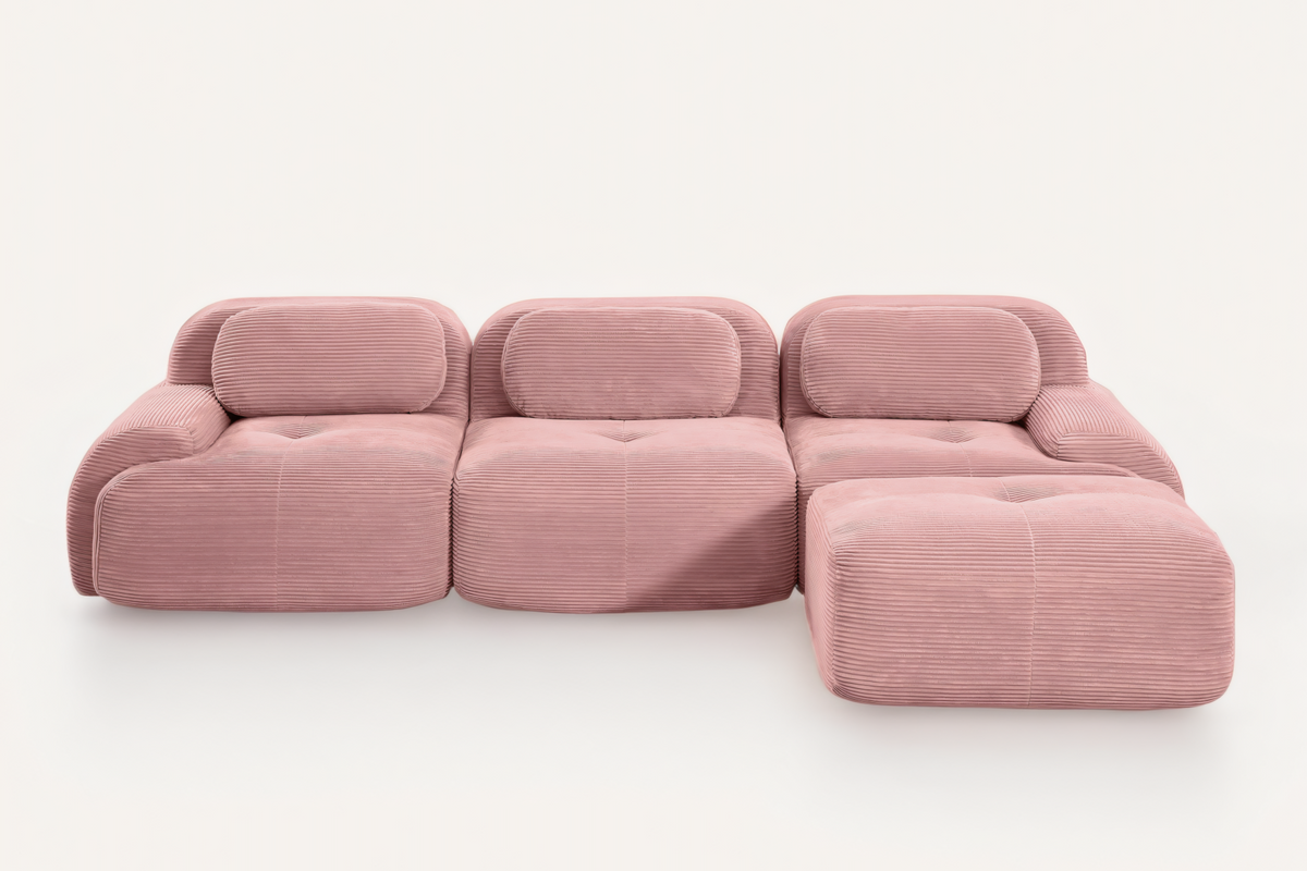MIA 117&#39;&#39; 3-Seater Sofa with 1 Ottoman