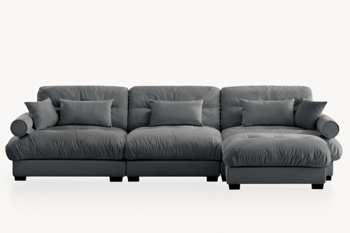 CLOUDIES 134&quot; 3 Seater Sofa with 1 Ottoman