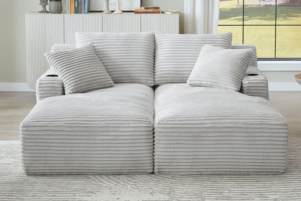 SERON 70" Double Chaise Lounge Sleeper Sofa