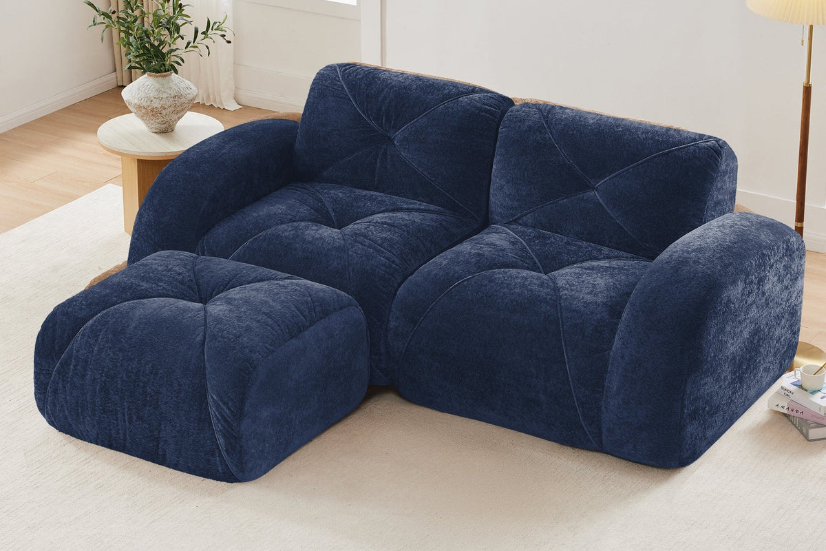 MYLO 80" Loveseat with 1 Ottoman