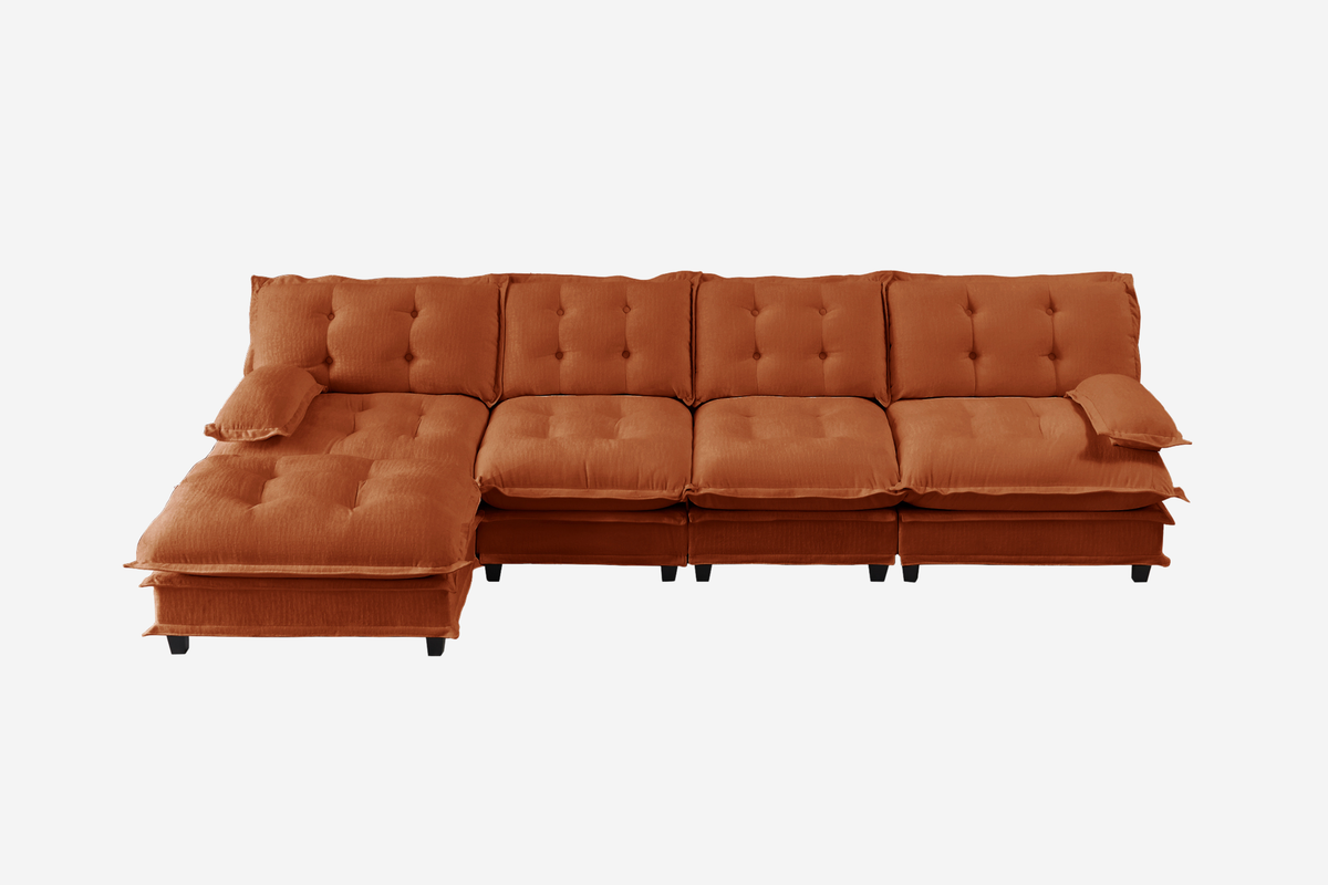 MARLOX 138" 4-Seater Sofa with 1 Ottoman
