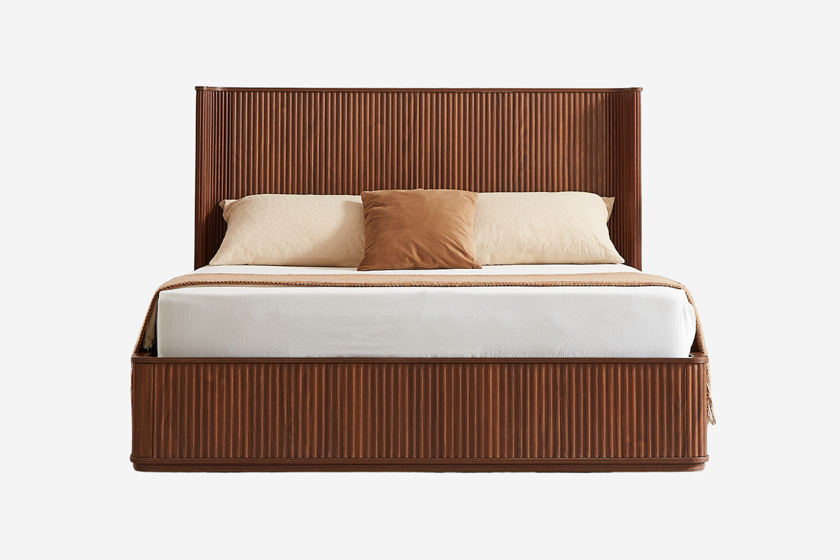 AVELIX Queen Curved Bed Frame