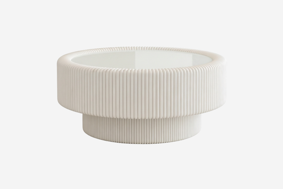 TYRLO 31" Round Fluted Coffee Table