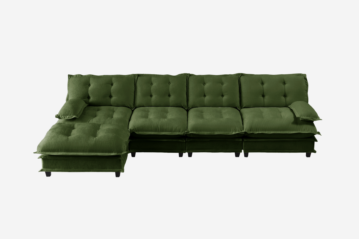 MARLOX 138" 4-Seater Sofa with 1 Ottoman