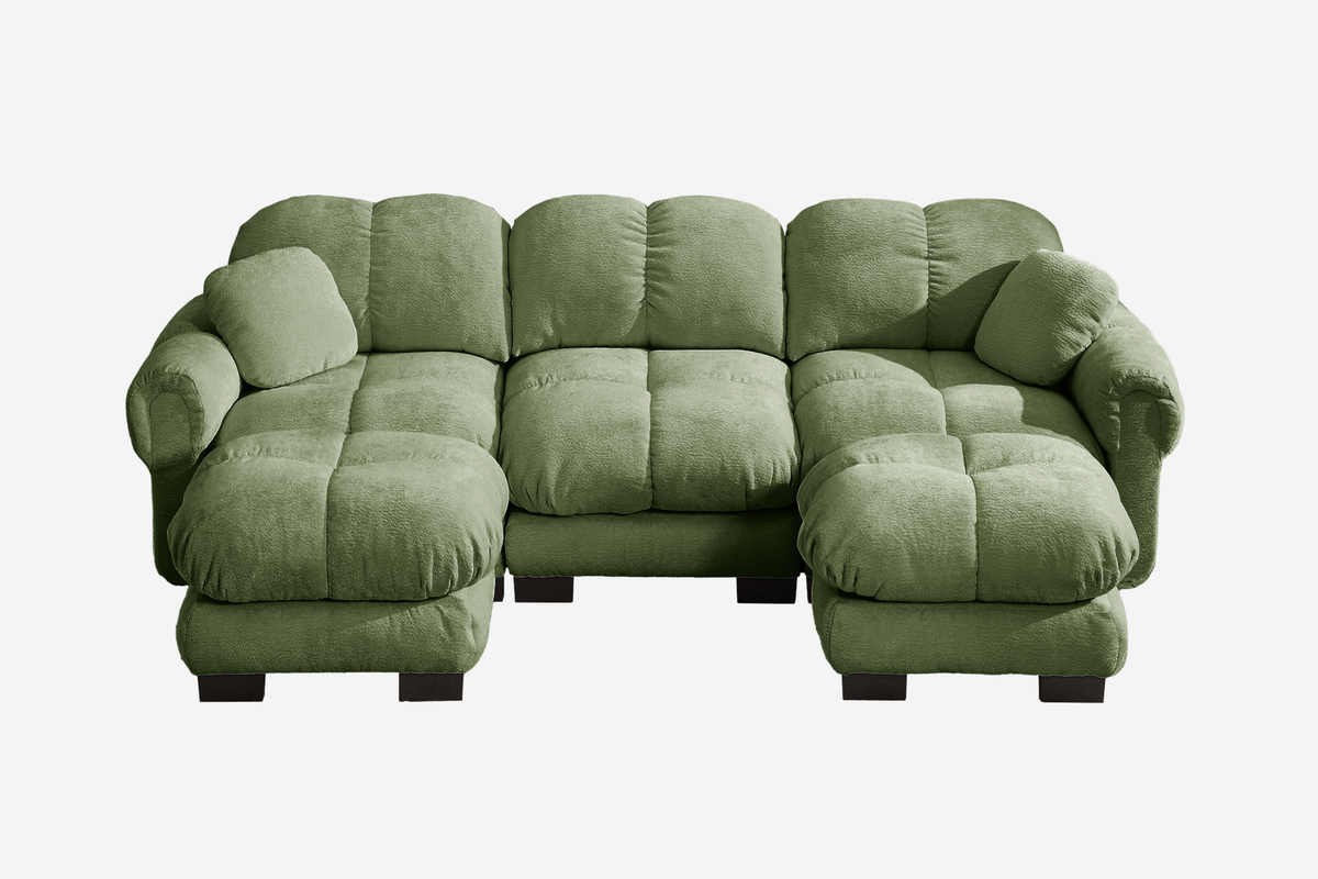 PRINCE 103" 3-Seater Sofa With 2 Ottomans